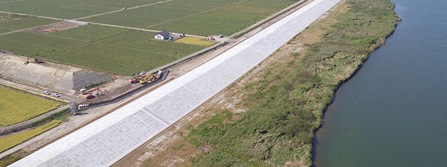 宮城県発注　築堤盛土